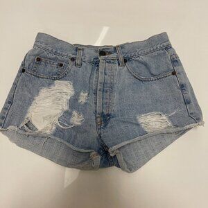 BRANDY MELVILLE High-Waisted Jean Shorts Size 40 (EURO SIZE) Made In Italy